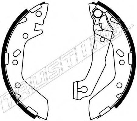 TRUSTING 7345 Комплект гальмівних колодок