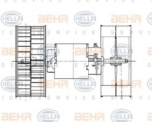 MERCEDES-BENZ A 000 830 82 08 Вентилятор салону