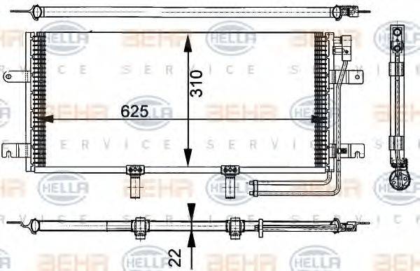 VW 7D0820413 Конденсатор, кондиціонер