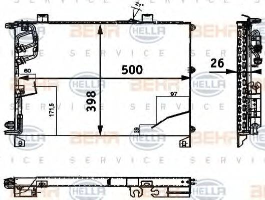 BMW 64 53 1 380 979 Конденсатор, кондиціонер