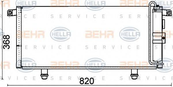 HELLA 8FC351318591 Конденсатор, кондиціонер