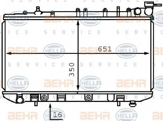 NISSAN 21410-62Y01 Радіатор, охолодження двигуна