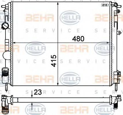 RENAULT 77 00 430 784 Радіатор, охолодження двигуна