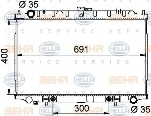 NISSAN 21410-35U00 Радіатор, охолодження двигуна