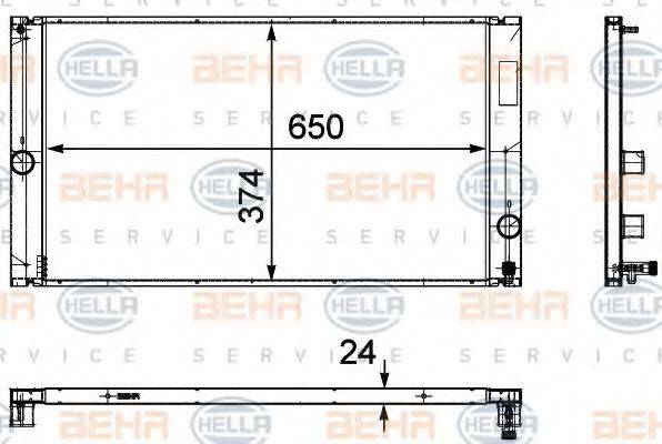 FORD 3 600 021 1 Радіатор, охолодження двигуна