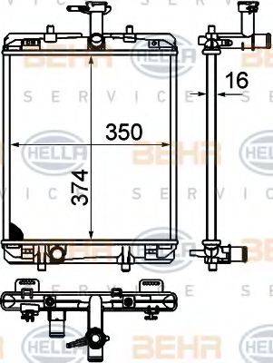 TOYOTA 16400-0Q020 Радіатор, охолодження двигуна