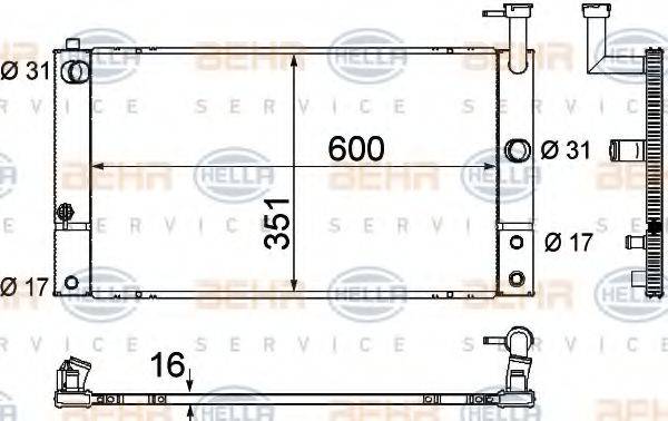 TOYOTA 16041-21280 Радіатор, охолодження двигуна