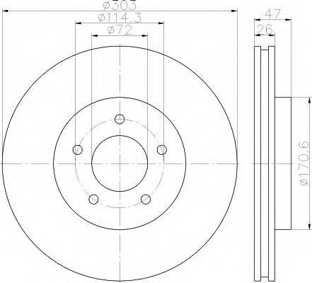 FORD 5L841032AD гальмівний диск