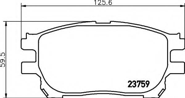 HELLA 8DB355010111 Комплект гальмівних колодок, дискове гальмо