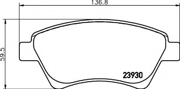 RENAULT 77 01 209 697 Комплект гальмівних колодок, дискове гальмо