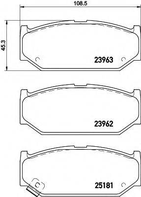 HELLA 8DB355015751 Комплект гальмівних колодок, дискове гальмо