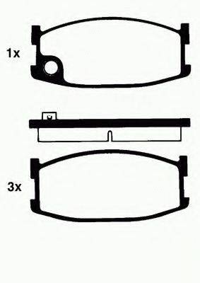 MITSUBISHI 824049280C Комплект гальмівних колодок, дискове гальмо