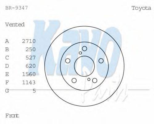 KAVO PARTS BR9347 гальмівний диск