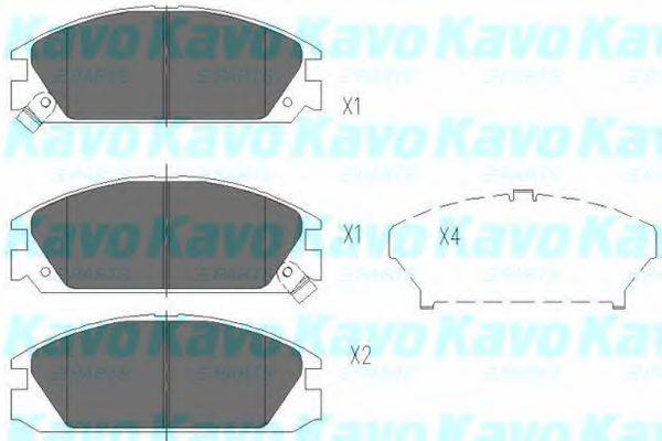 KAVO PARTS KBP2020 Комплект гальмівних колодок, дискове гальмо