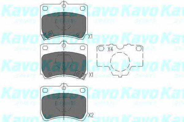 KAVO PARTS KBP4520 Комплект гальмівних колодок, дискове гальмо