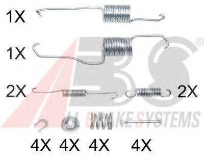 A.B.S. 0886Q Комплектуючі, гальмівна колодка