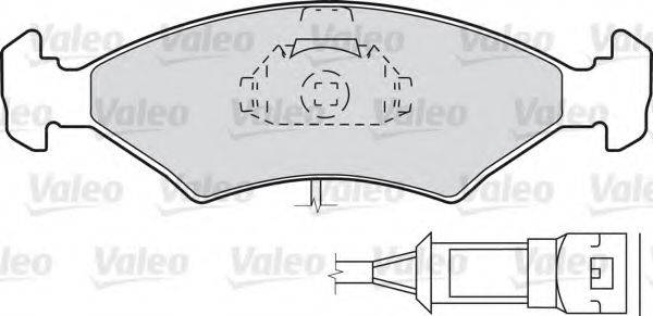 VALEO 598212 Комплект гальмівних колодок, дискове гальмо