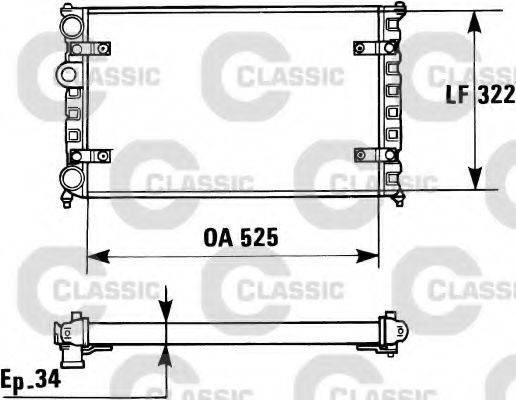 VW 6K0121253P Радіатор, охолодження двигуна