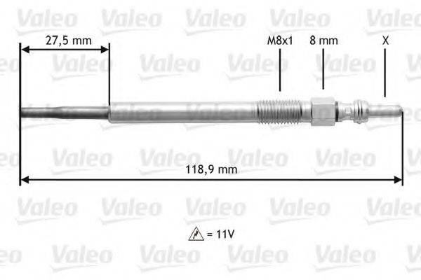 VAUXHALL 93178047 Свічка розжарювання