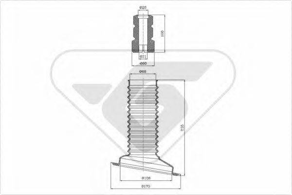 HUTCHINSON KP048 Пилозахисний комплект, амортизатор