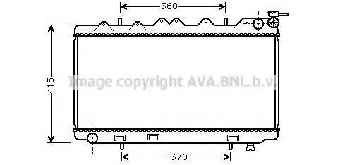 AVA QUALITY COOLING DN2124 Радіатор, охолодження двигуна