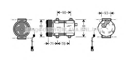 AVA QUALITY COOLING FDK277 Компресор, кондиціонер