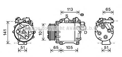 AVA QUALITY COOLING HDAK263 Компресор, кондиціонер