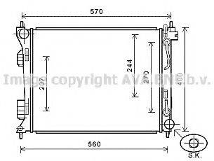 AVA QUALITY COOLING HY2270 Радіатор, охолодження двигуна