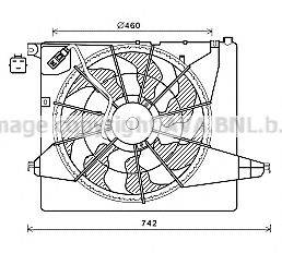 HYUNDAI 253801U100 Вентилятор, охолодження двигуна