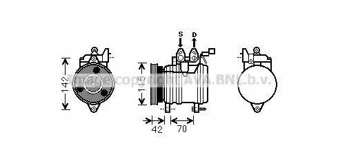 AVA QUALITY COOLING HYK201 Компресор, кондиціонер