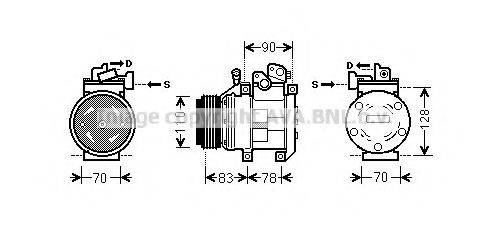 AVA QUALITY COOLING KAK173 Компресор, кондиціонер