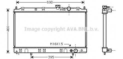 AVA QUALITY COOLING MT2136 Радіатор, охолодження двигуна