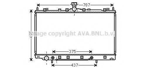 AVA QUALITY COOLING MT2217 Радіатор, охолодження двигуна