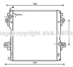 AVA QUALITY COOLING TO2603 Радіатор, охолодження двигуна