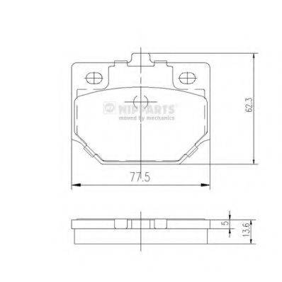 NIPPARTS J3606000 Комплект гальмівних колодок, дискове гальмо