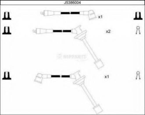 NIPPARTS J5386004 Комплект дротів запалювання