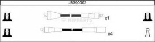 NIPPARTS J5390002 Комплект дротів запалювання