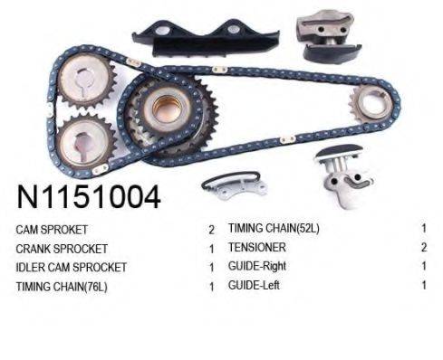 NIPPARTS N1151004 Комплект мети приводу розподільного валу