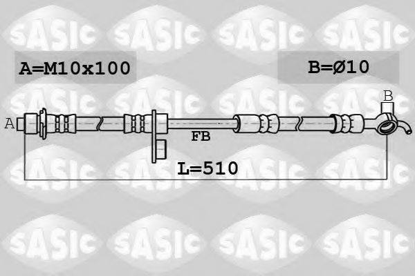 SASIC 6606141 Гальмівний шланг