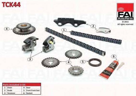 FAI AUTOPARTS TCK44 Комплект мети приводу розподільного валу