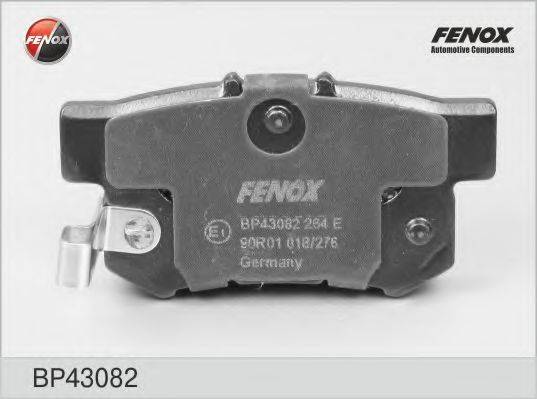 FENOX BP43082 Комплект гальмівних колодок, дискове гальмо