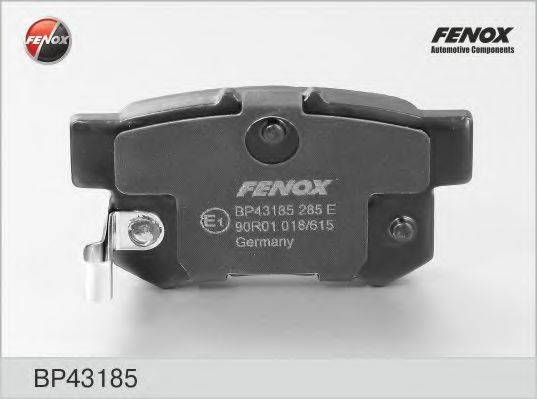 FENOX BP43185 Комплект гальмівних колодок, дискове гальмо