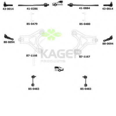 KAGER 800651 Підвіска колеса