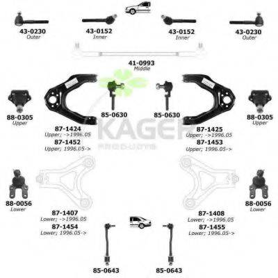 KAGER 801142 Підвіска колеса