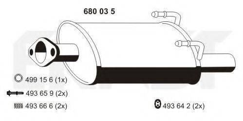 ERNST 680035 Глушник вихлопних газів кінцевий