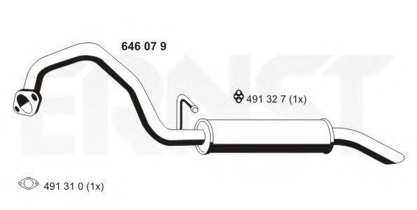 ERNST 646079 Глушник вихлопних газів кінцевий