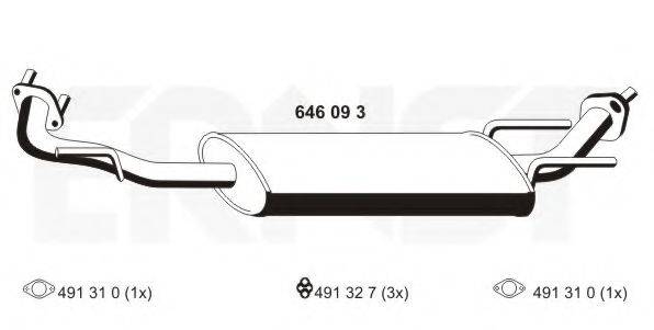 ERNST 646093 Середній глушник вихлопних газів