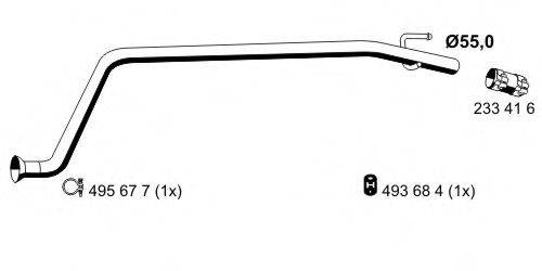 ERNST 048422 Труба вихлопного газу