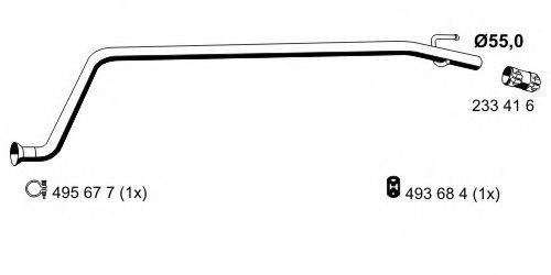 ERNST 048439 Труба вихлопного газу
