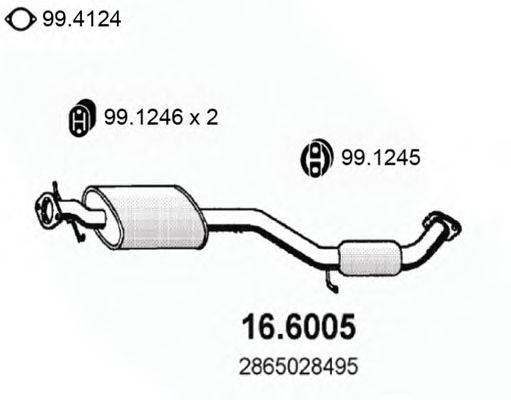 ASSO 166005 Середній глушник вихлопних газів